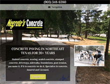 Tablet Screenshot of negretesconcrete.com